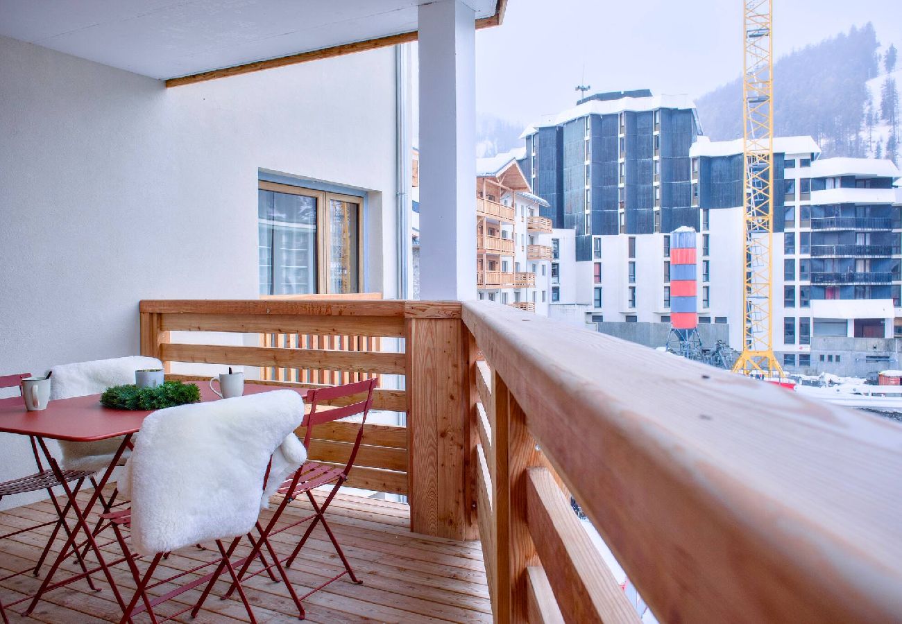 Appartement à Vars - L’Alpin Chic–Appartement neuf Vars Centre - Garage,Terrasse, 4 adultes+2 enfants