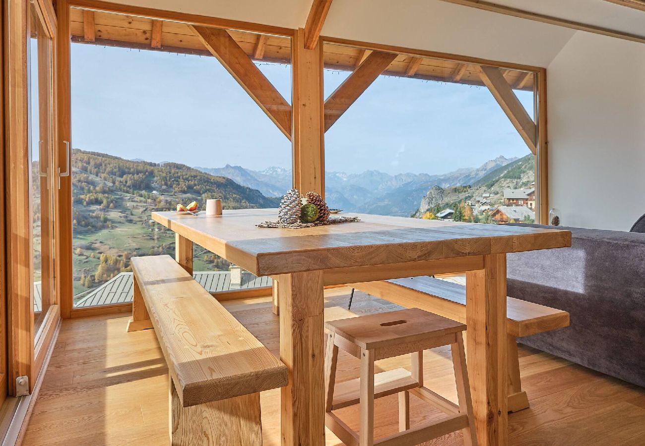 Chalet à Vars - Chalet rénové • Vue panoramique • Jardin • 10 pers.