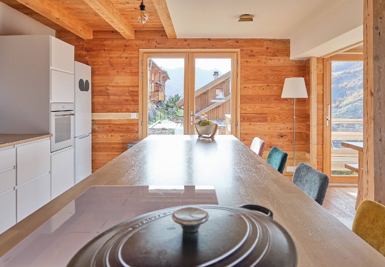 Chalet à Vars - Chalet rénové • Vue panoramique • Jardin • 10 pers.