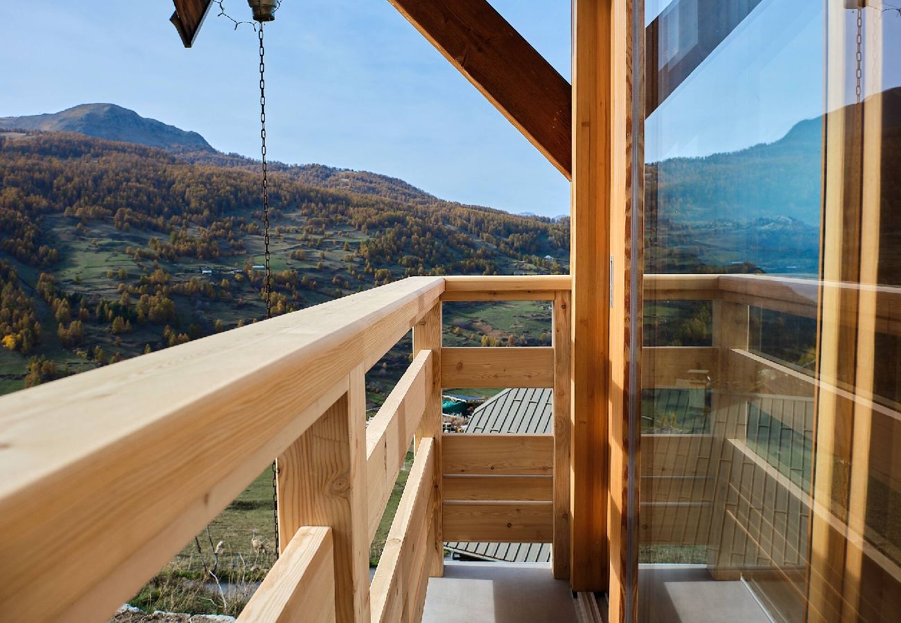 Chalet à Vars - Chalet rénové • Vue panoramique • Jardin • 10 pers.