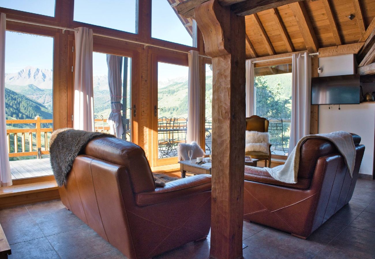 Chalet à Vars -     Vue panoramique • Chalet de caractère • 8 pers.