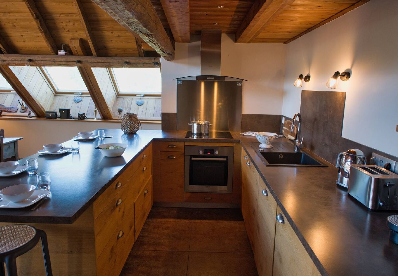 Chalet à Vars -     Vue panoramique • Chalet de caractère • 8 pers.