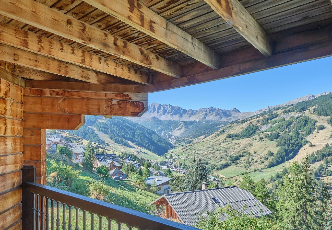 Chalet à Vars - Chalet finlandais • Sauna • Vue Écrins 
