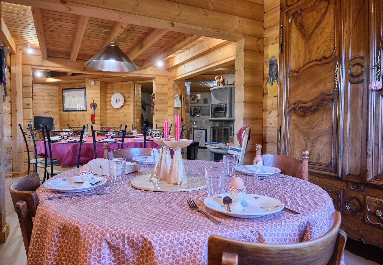 Chalet à Vars - Chalet finlandais • Sauna • Vue Écrins 