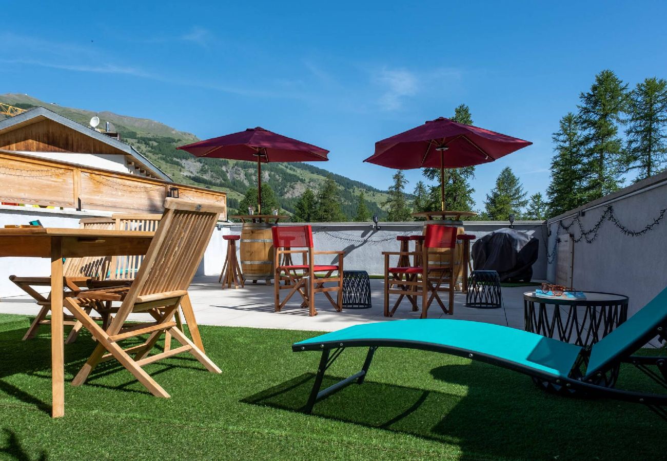 Appartement à Vars - L'Orignal app neuf 55m2 terrasse 75m2 proche piste 