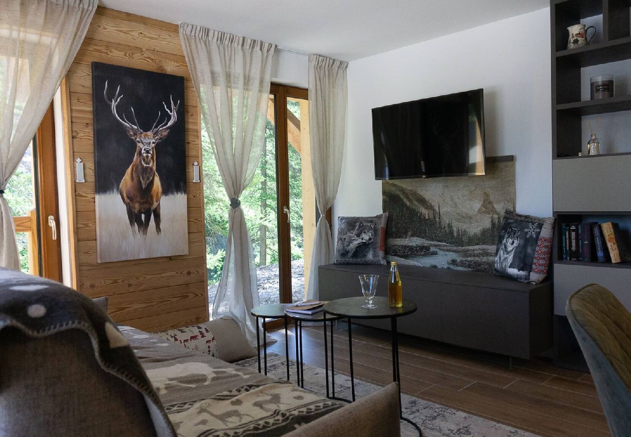Appartement à Vars - L'Orignal app neuf 55m2 terrasse 75m2 proche piste 